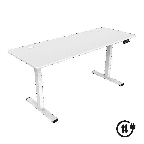 MARS GAMING MGD-ERGOPRO160, 160X60CM ERGONOMIC GAMING DESK, ELECTRIC HEIGHT ADJUSTMENT, HEADPHONE STAND, WHITE