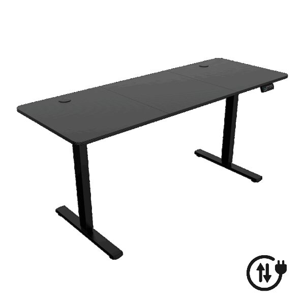 MARS GAMING MGD-ERGOPRO160, 160X60CM ERGONOMIC GAMING DESK, ELECTRIC HEIGHT ADJUSTMENT, HEADPHONE STAND, BLACK