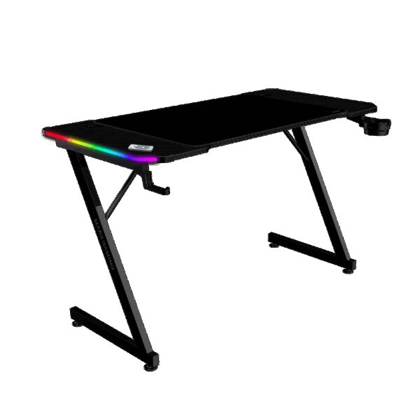 MARS GAMING MGD-X120RGB, 120X60CM ERGONOMIC RGB GAMING DESK, REMOTE CONTROL, XL MOUSEPAD, HOLDERS, BLACK