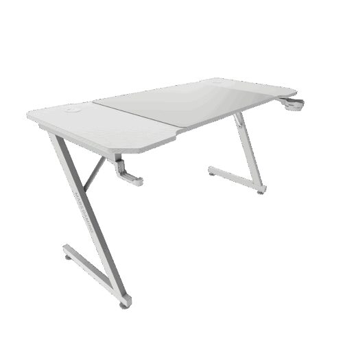 MARS GAMING MGD-X140, 140X60CM ERGONOMIC GAMING DESK, XL MOUSEPAD, HOLDERS, WHITE
