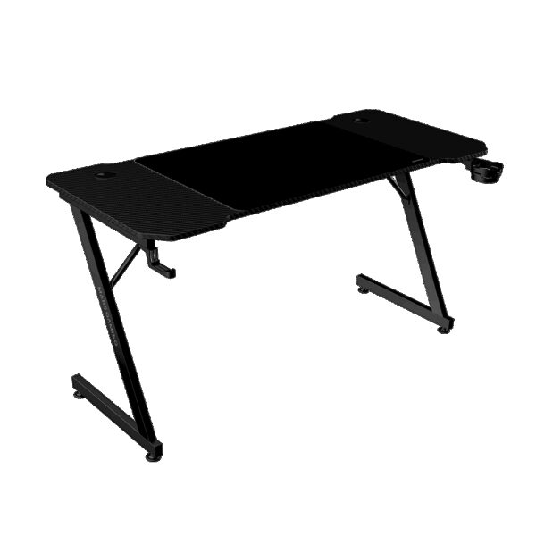 MARS GAMING MGD-X140, 140X60CM ERGONOMIC GAMING DESK, XL MOUSEPAD, HOLDERS, BLACK