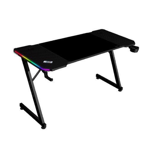 MARS GAMING MGD-X140RGB, 140X60CM ERGONOMIC RGB GAMING DESK, REMOTE CONTROL, XL MOUSEPAD, HOLDERS, BLACK