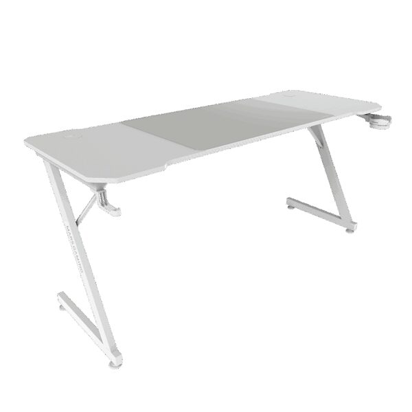 MARS GAMING MGD-X160, 160X60CM ERGONOMIC GAMING DESK, XL MOUSEPAD, HOLDERS, WHITE