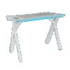 MARS GAMING MGD100RGB, RGB GAMING DESK, 100CM, RGB LIGHTING, MOUSEPAD, HOLDERS, WHITE