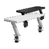 MARS GAMING MGDS, ERGONOMIC MONITOR STAND RISER, 60X20CM CARBON FIBER TABLE TOP, STEEL FRAME, WHITE