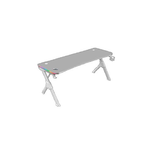 MARS GAMING MGDXLRGB, RGB GAMING DESK, 160CM, RGB CHROMA, MOUSEPAD, HOLDERS, WHITE
