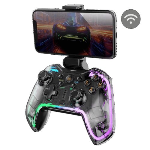 MARS GAMING MGP-BT2, BLUETOOTH RGB NEON GAMEPAD, UNIVERSAL SMARTPHONE HOLDER, ANALOG TRIGGERS, MACRO PROGRAMMING, DUAL VIBRATION & TURBO FUNCTION, PS3/PS4/SWITCH/PC/ANDROID/IOS 13.0+