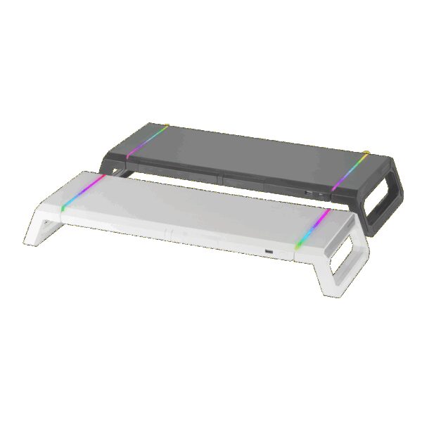 MARS GAMING MGS-ONE, MONITOR STAND, RGB CHROMA, FRONT USB, PHONE & TABLET HOLDER, WHITE