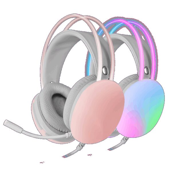 MARS GAMING MH-GLOW, FULL CHROMA 360 HEADPHONES+MIC, ULTRA-LIGHT, PC/PS4/PS5/XBOX, PINK