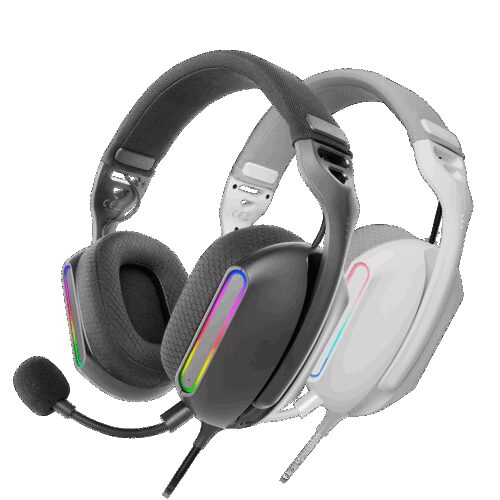 MARS GAMING MH-PRO, ARGB GAMING HEADSET, IMMERSIVE SOUND, ULTRA-LIGHTWEIGHT DESIGN, 3D BREATAHABLE AIR CUSHIONS, ON-EAR VOLUME CONTROL & MUTE MICROPHONE, HIGH-PRECISION MICROPHONE, PC, MAC AND CONSOLES, BLACK