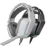 MARS GAMING MH-STRIKE, FRGB ERGONOMIC GAMING HEADSET, 50W NEODYMIUM DRIVERS, FOLDABLE MICROPHONE, ON-EAR VOLUME WHEEL AND MUTE BUTTON, ADJUSTABLE HEADBAND & AIR CUSHIONS, WHITE