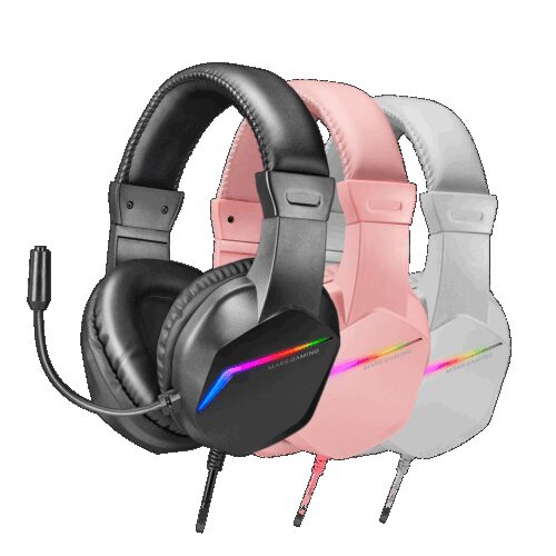 MARS GAMING MH122, FRGB HEADPHONES+MIC, HIFI, NOISE CANCEL, UNIVERSAL COMPATIBILITY, BLACK