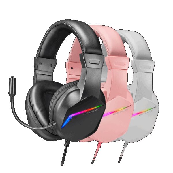 MARS GAMING MH122, FRGB HEADPHONES+MIC, HIFI, NOISE CANCEL, UNIVERSAL COMPATIBILITY, BLACK