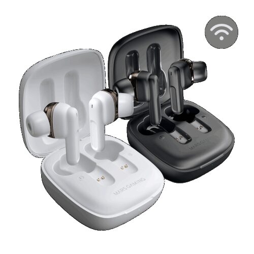 MARS GAMING MIHB, TRUE WIRELESS EARPHONES, DUAL DRIVER, BT 5.1, LOW LATENCY, WHITE
