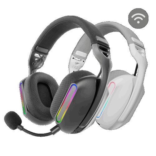 MARS GAMING MHW-PRO, ARGB WIRELESS GAMING HEADSET, TRIPLE-CONNECTIVITY BLUETOOTH 5.3, DUAL USB-C/USB-A 2.4GPRO & 3.5MM JACK, 7.1 SURROUND 3D SOUND, ULTRA-LIGHTWEIGHT DESIGN, BLACK