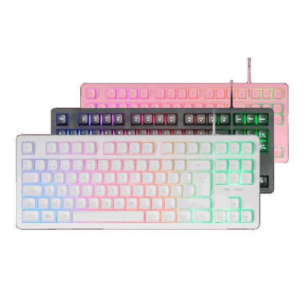 MARS GAMING MK023, TKL H-MECH RED KEYBOARD, FRGB LIGHTING, WHITE