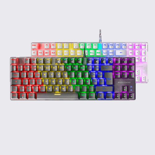 MARS GAMING MK80, MECHANICAL TKL KEYBOARD, FRGB CHROMA, ANTI-DUST BLUE, US, BLACK