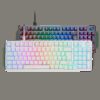 MARS GAMING MKPRO, HOT-SWAPPABLE FULL RGB MECHANICAL KEYBOARD, DOUBLE INJECTION KEYCAPS, MULTIMEDIA CONTROL WHEEL, SOFTWARE , SILENT LINEAR LUBRICATED SWITCH, US LAYOUT, WHITE
