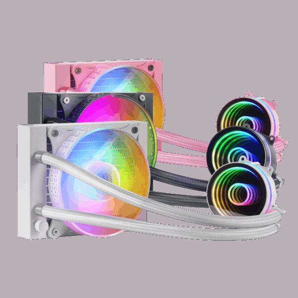 MARS GAMING ML-ONE120, WATERCOOLING AIO, 12CM FRGB FAN, INFINITY MIRROR, WHITE