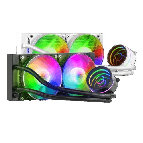 MARS GAMING ML-ONE240, WATERCOOLING AIO, 2X12CM FRGB FAN, INFINITY MIRROR, BLACK