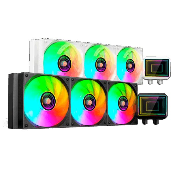 MARS GAMING ML-TWO360, WATERCOOLING AIO, ARGB INFINITY MIRROR LIGHTING, 4TH GEN OPTI-CHAMBER, TOP-PERFORMANCE 600W TDP, 3X ULTRA-SILENT COPPER-CORE FAN, BLACK