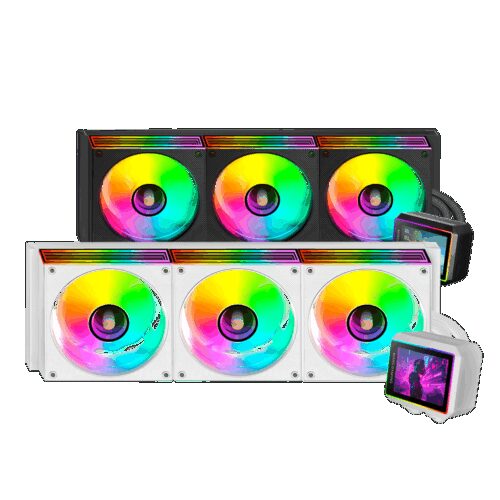 MARS GAMING ML-VISIONII360, WATERCOOLING AIO, 2.8" IPS DISPLAY, ARGB INFINITY LIGHTING, 4TH GEN OPTI-CHAMBER, ULTRA-PERFORMANCE 600W TDP, 3X ULTRA-SILENT COPPER-CORE FAN, WHITE