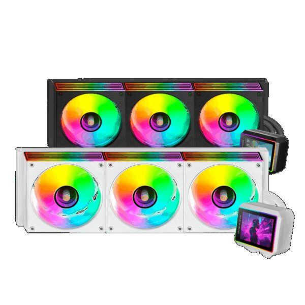 MARS GAMING ML-VISIONII360, WATERCOOLING AIO, 2.8" IPS DISPLAY, ARGB INFINITY LIGHTING, 4TH GEN OPTI-CHAMBER, ULTRA-PERFORMANCE 600W TDP, 3X ULTRA-SILENT COPPER-CORE FAN, WHITE