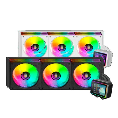 MARS GAMING ML-VISIONII360, WATERCOOLING AIO, 2.8" IPS DISPLAY, ARGB INFINITY LIGHTING, 4TH GEN OPTI-CHAMBER, ULTRA-PERFORMANCE 600W TDP, 3X ULTRA-SILENT COPPER-CORE FAN, BLACK