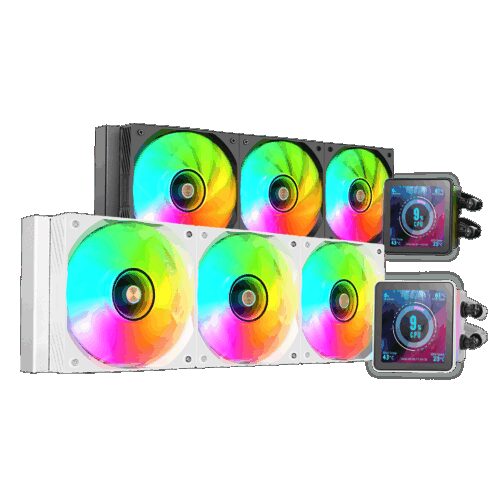 MARS GAMING ML-VISIONPRO360, WATERCOOLING AIO 600W TDP, 3x FDB COPPER CORE & INFINITY MIRROR ARGB LIGHTING FANS,  4" ULTRA-SLIM REMOVABLE MAGNETIC IPS DISPLAY WITH REAL TIME MONITORING,GIF, PHOTOS & VIDEO SUPPORT, WHITE