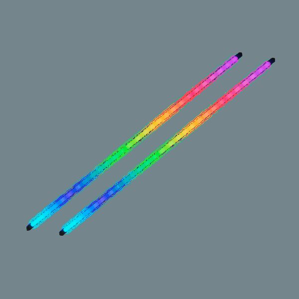 MARS GAMING MLT-TWO, 2X 400MM NEON RGB LED STRIP KIT, 5V 3 PIN, ARGB HUB AND MB COMPATIBLE