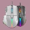 MARS GAMING MM-XT, RGB GAMING MOUSE, 12800 DPI, ERGONOMIC WITH THUMB REST, HUANO SWITCHES, SOFTWARE, WHITE
