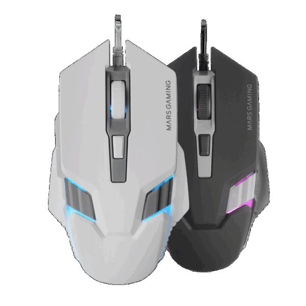 MARS GAMING MM024, RGB GAMING MOUSE, 4000DPI OPTICAL SENSOR, MECHANICAL HUANO SWITCHES, ON-THE-FLY 1200/2400/3200/4000DPI , WHITE