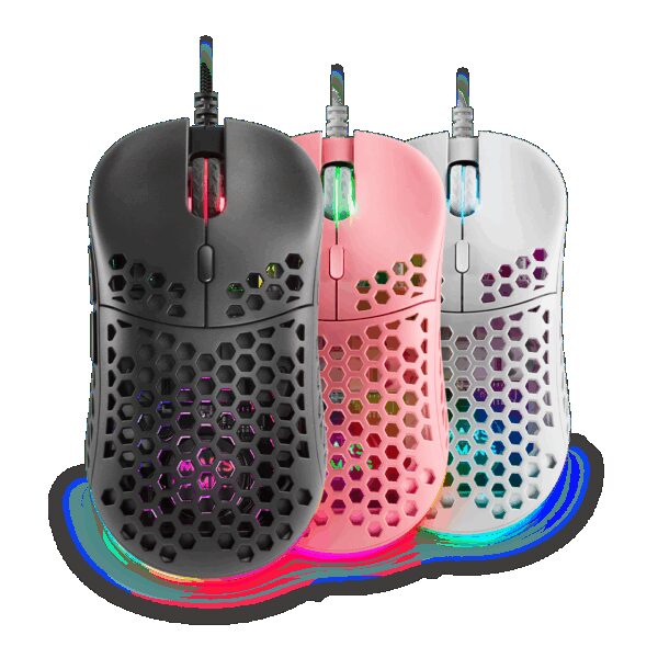 MARS GAMING MM55, GAMING MOUSE, 12800DPI, EXTREME-LIGHT 55G, RGB, PARACORD, SOFTWARE, BLACK