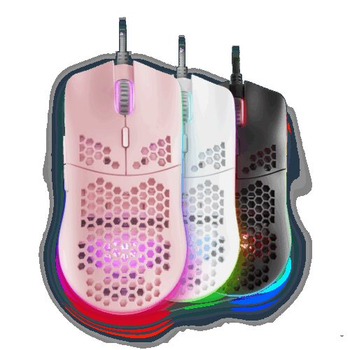 MARS GAMING MMAX, GAMING MOUSE, 12400DPI, ULTRALIGHT 69G, RGB, FEATHER CABLE, SOFTWARE, PINK