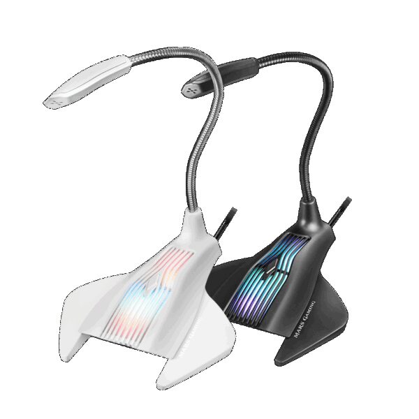 MARS GAMING MMIC, RGB PRO MICROPHONE, MUTE, FLEX, USB, WIN / MAC / PS4, WHITE