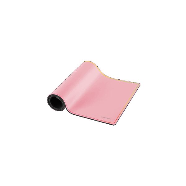 MARS GAMING MMP224, 880x330MM XXL GAMING MOUSEPAD, RAINBOW LINE EDGE DESIGN, NANO-TEXTILE & NON-SLIP NATURAL RUBBER BASE, PINK