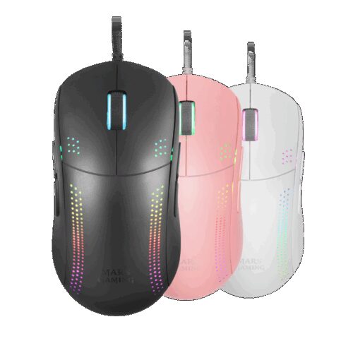 MARS GAMING MMPRO, GAMING MOUSE, ULTRALIGHT, 32000DPI, RGB, FEATHER, AMBIDEXTROUS, BLACK