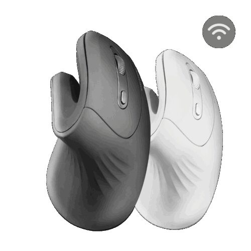 MARS GAMING MMW-ERGOPRO, VERTICAL ERGONOMIC WIRELESS MOUSE, FOLDED DESIGN, 3200DPI OPTICAL SENSOR, HUANO SWITCHES, BLACK