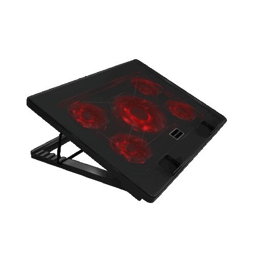 MARS GAMING MNBC2, GAMING NOTEBOOK COOLER - STAND FUNCTION - UA5 X5 FAN AIRFLOW TECHNOLOGY - RED LIGHTING