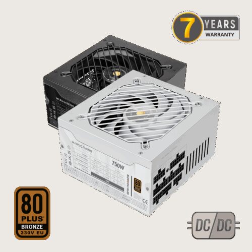 MARS GAMING MPB750SIM, 750W FULL MODULAR PSU, DC-DC & SMD TECH, 80PLUS BRONZE EU 230V, APFC, ULTRA SILENT AI2-RPM & 140MM SI COPPER FAN, 7 YEARS WARRANTY, WHITE