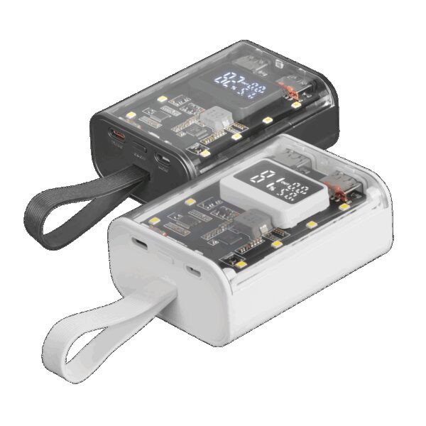 MARS GAMING MPK-10K, COMPACT 22.5W POWERBANK, 10K MAH QC3.0 & PD3.0, BATTERY MONITORING, LANYARD + BIG TORCH, WIDE CONNECTIVITY, WHITE