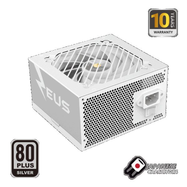 MARS GAMING MPZE750SI, 750W PSU, DC-DC & SMD TECH, 80 PLUS SILVER, ACTIVE-PFC, ULTRA SILENT AI2-RPM SI COPPER FAN, 105º TK JAPANESE CAPACITORS, 10 YEARS WARRANTY, WHITE