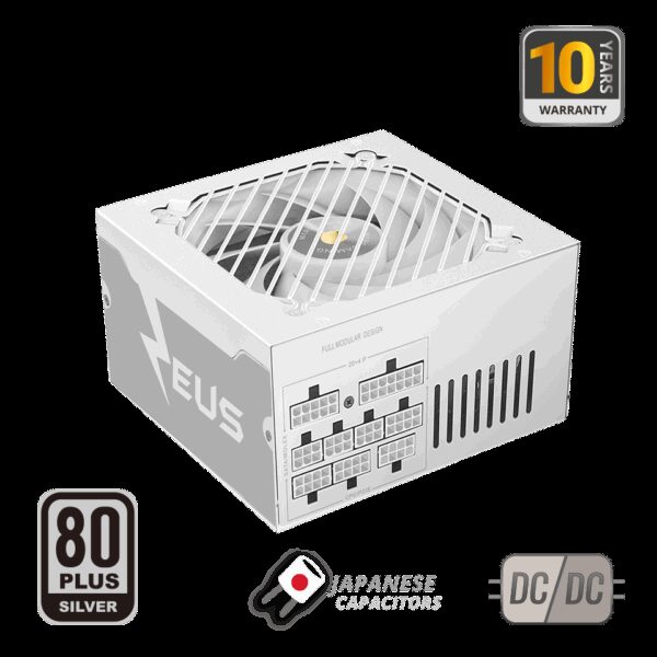 MARS GAMING MPZE750SIM, 750W FULL MODULAR PSU, DC-DC & SMD TECH, 80PLUS SILVER, APFC, ULTRA SILENT AI2-RPM & 140MM SI COPPER FAN, JAPANESE CAPACITORS, 10 YEARS WARRANTY, FULL-WHITE