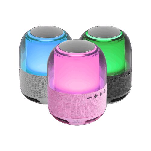 MARS GAMING MS-FLOW,  360º RGB BLUETOOTH 5.3 15W SPEAKER, 57MM DEEPBASS, RADIO FM, BLUETOOTH AND MICROSD PLAYBACK, PINK
