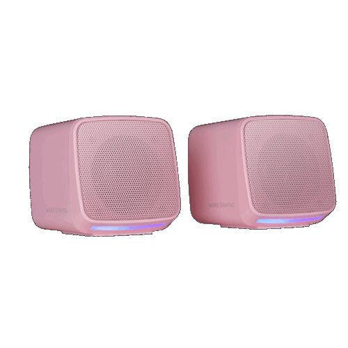 MARS GAMING MS-PRO, RGB FLOW 10W COMPACT SPEAKER, VOLUME CONTROL BOX, 3.5MM JACK CONNECTION, PINK