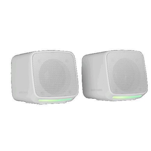 MARS GAMING MS-PRO, RGB FLOW 10W COMPACT SPEAKER, VOLUME CONTROL BOX, 3.5MM JACK CONNECTION, WHITE