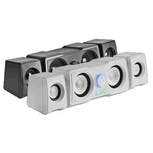 MARS GAMING MS22, 2.2 SPEAKERS, 35W DSP, DUAL SUBWOOFER, RGB, USB POWER, WHITE