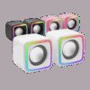 MARS GAMING MSCUBE, PREMIUM CUBE SPEAKERS, 8W DSP, ARGB FLOW, USB POWER, WHITE