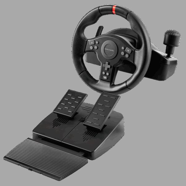 MARS GAMING MWH-RSXONE, RACING SIMULATION WHEEL, DRIVESENSE SYSTEM, 270º ROTATION, INTEGRATED SEQUENTIAL SHIFTER, XL PEDAL SET, PC , PS3, PS4, XBOX SERIES X/S/ONE, SWITCH, BLACK