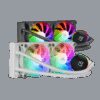 MARS GAMING ML-LCD240, WATERCOOLING AIO 500W TDP, 2X FDB ARGB FANS, LCD TEMPERATURE DISPLAY, WHITE